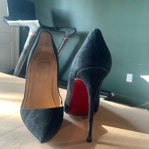 Christian Louboutin Black Suede Pumps